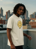 Men's Oversized Melting Smiley Tee - Skater Fit Original