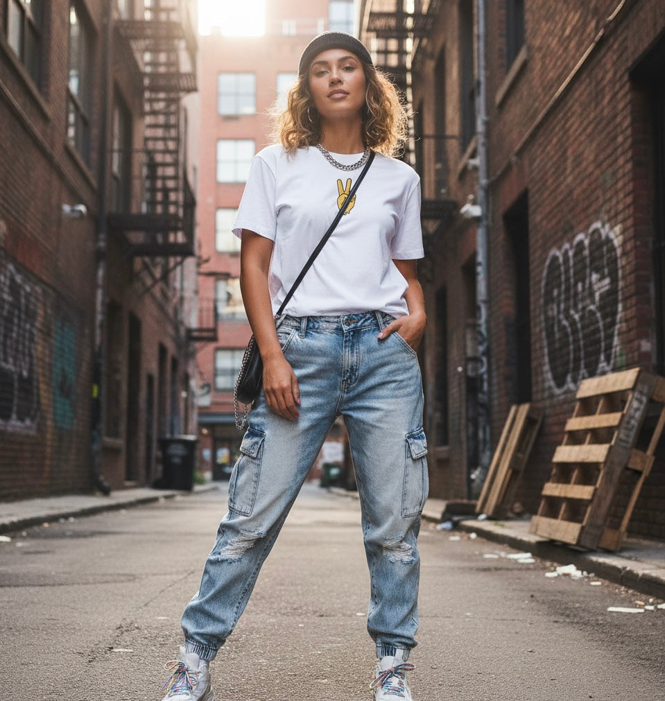 Women's Melting Peace Sign Tee - Spiritual Streetwear