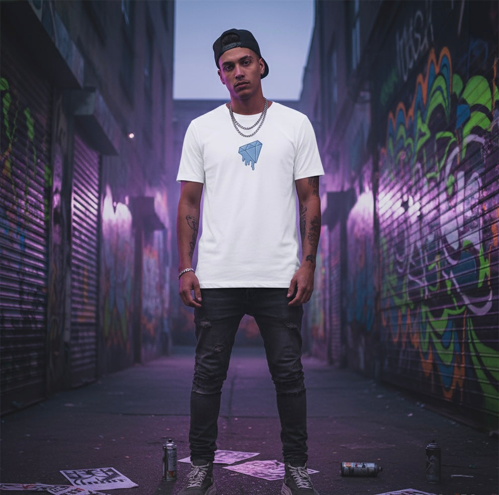 Melting Diamond T-Shirt - Psychedelic Abstract Art & Streetwear Tee