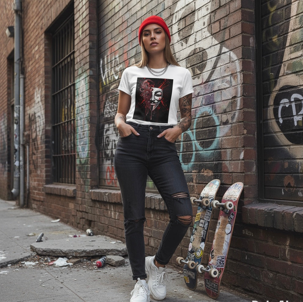 The 'Who Are You Anyway?' Maze Mask Tee (Women's Fit)